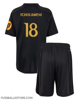 Günstige Real Madrid Aurelien Tchouameni #18 3rd trikot Kinder 2023-24 Kurzarm (+ Kurze Hosen)